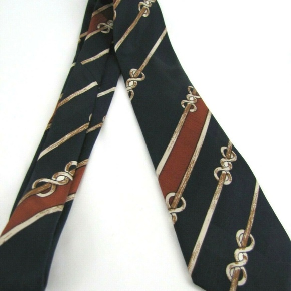 LANVIN Tie Nautical Rope Knots Couture GOGO Mod - Picture 3 of 8